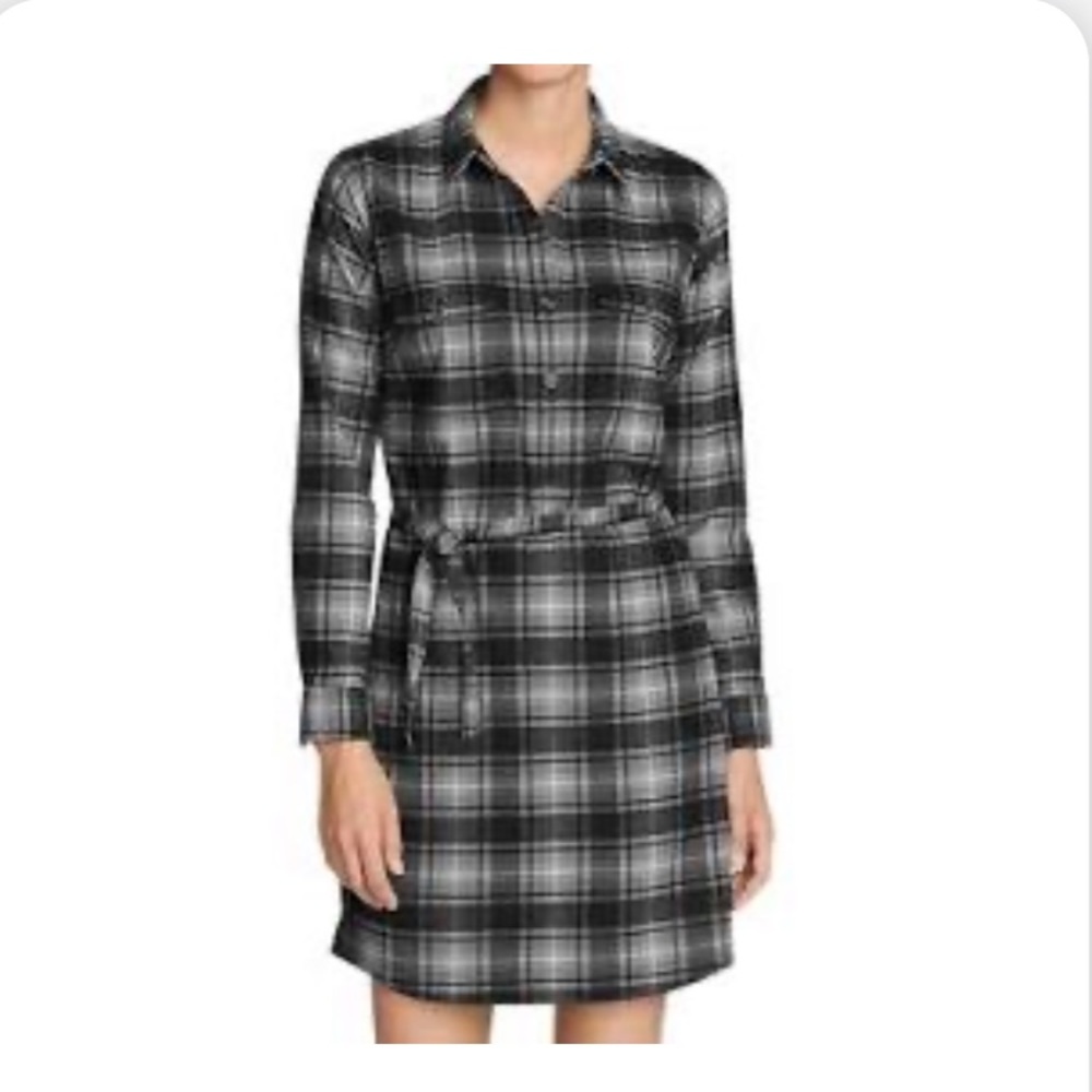 Eddie Bauer gray flannel shirt dress, size 2